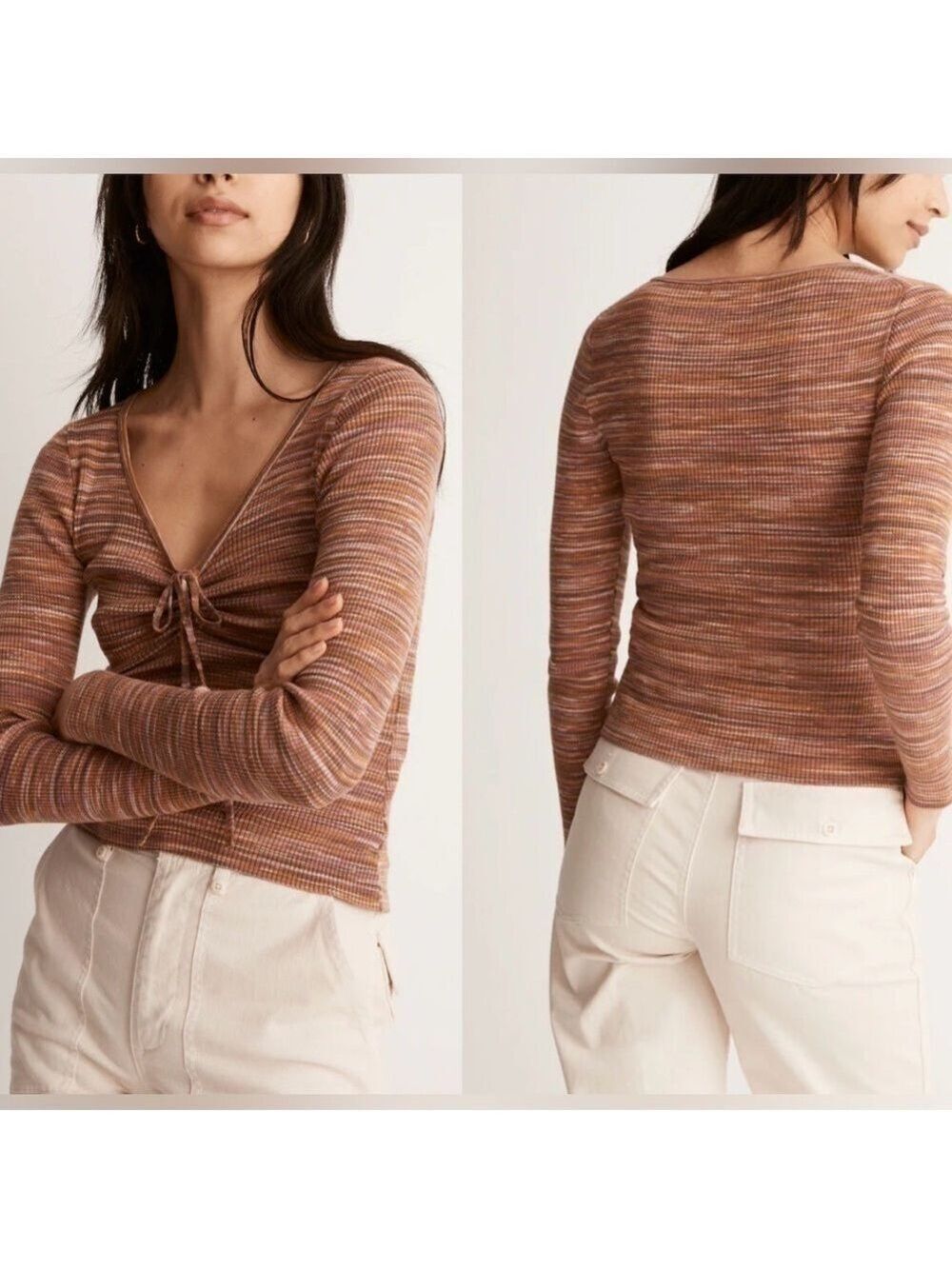 Madewell Sweater Space Dyed V Neck
Cinched Stretch Size XL New